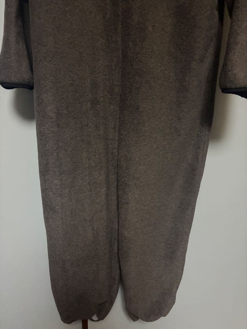 即発送anukeアンヌークフリースハーフジップ コンビネゾン36チャコールグレー