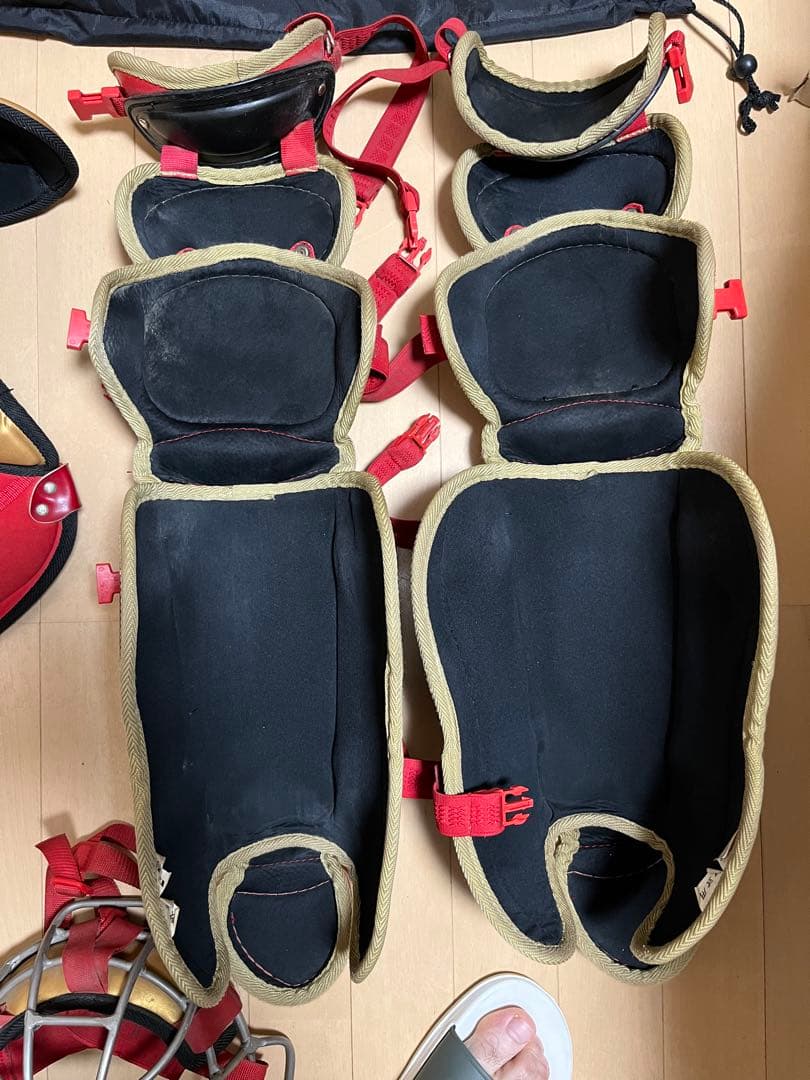 ハタケヤマ 軟式キャッチャー用防具セット 収納袋付き