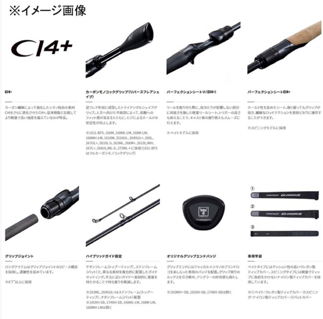 シマノ21ポイズングロリアス174MH+ ジャッカル秦