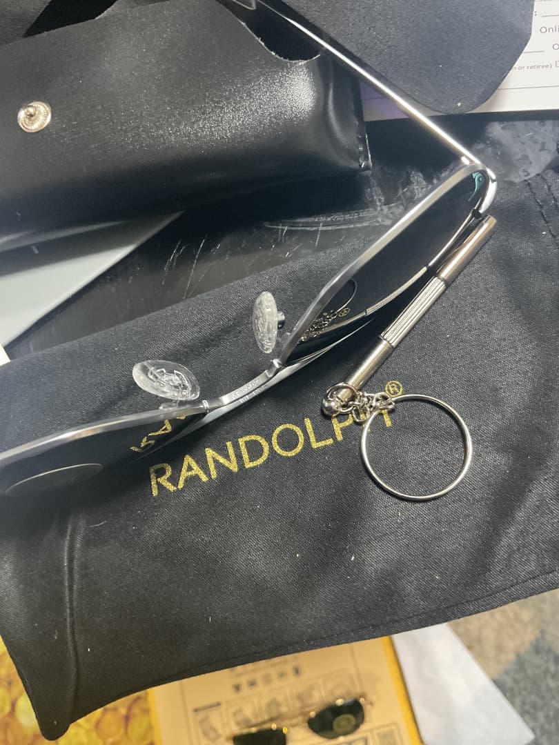 RANDOLPH シルバー アビエイターサングラス