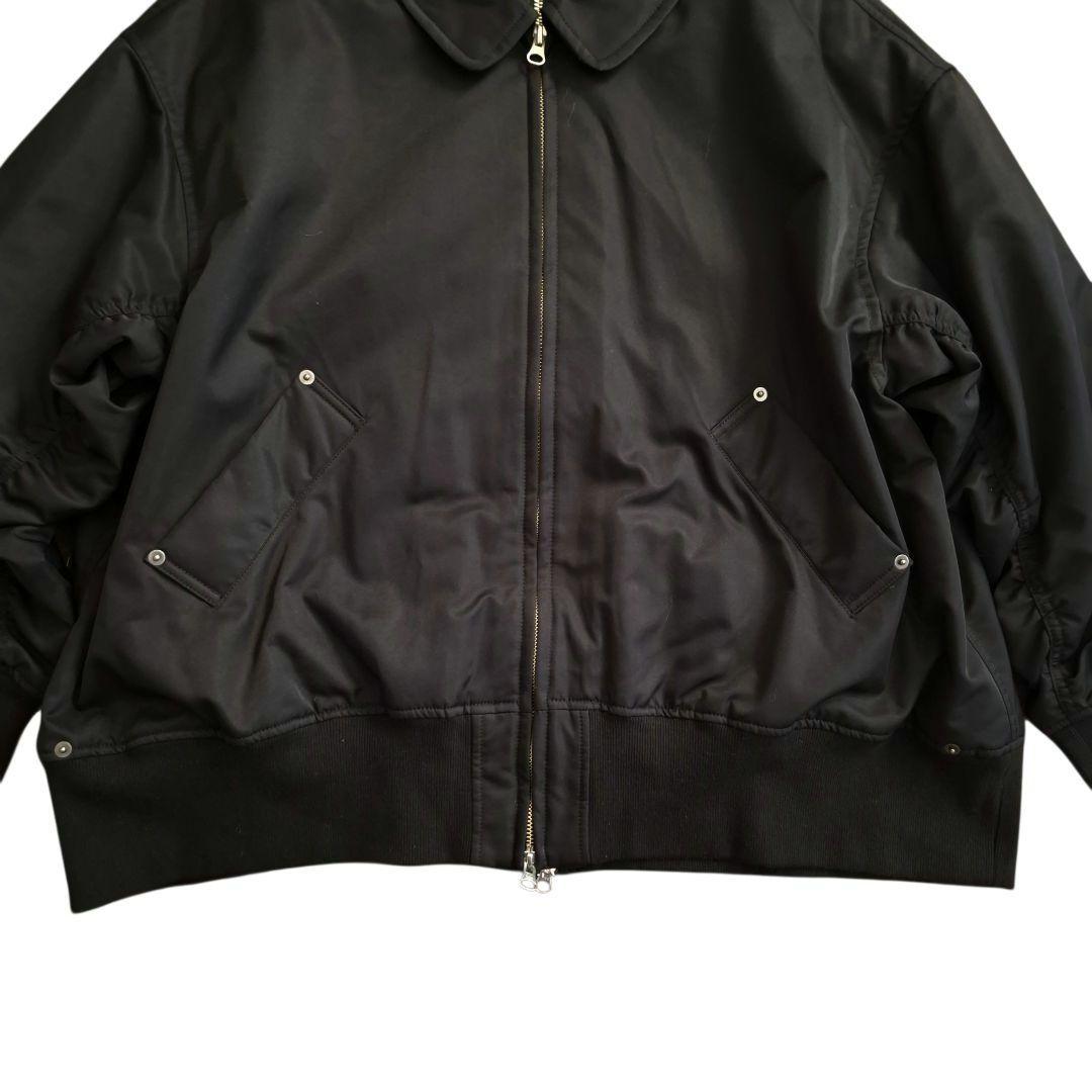 BASCO バスコ 背面ジッパー ギャザー MA1風 ブルゾン ゆったりサイズ