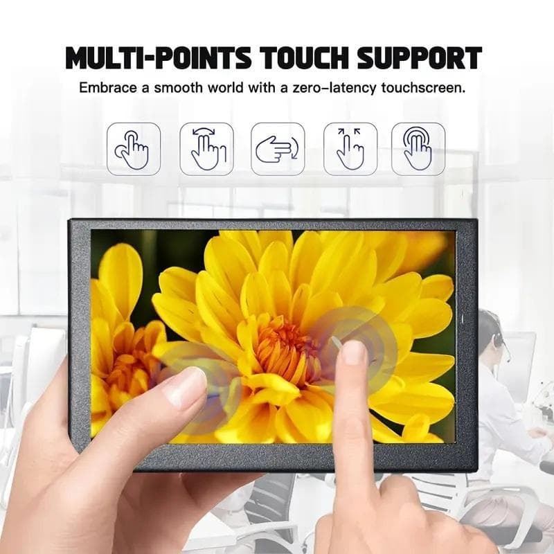 5ミニタッチスクリーンディスプレイ800x480HDUSB充電式フリッカーなし
