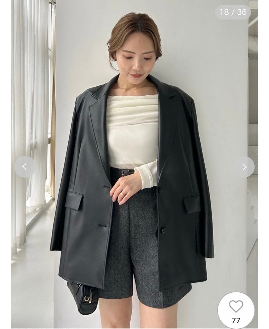 美品 2025FRAY I.D オフショルフロッキーチュールトップス グレー今期