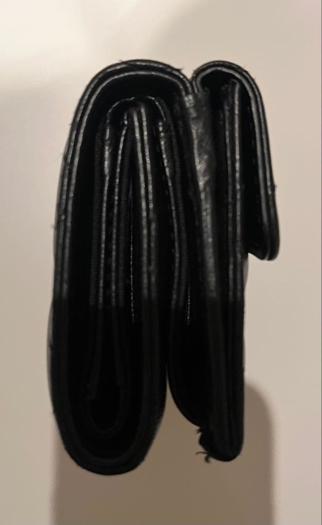 CHANEL シャネル　ラムスキン　マトラッセ　Wホック　三つ折財布