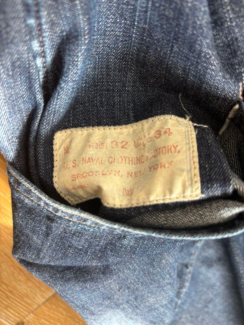 FREEWHEELERS 32インチ　US NAVY デニムパンツ