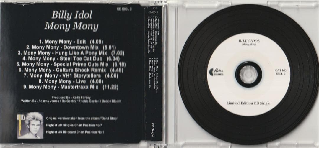 Billy Idol　Mony Mony REMIXES　9リミックス収録 CD