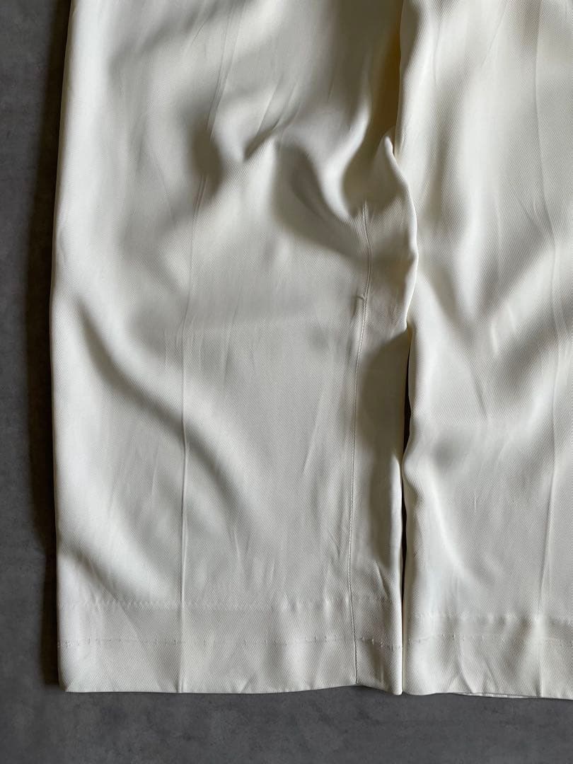 山*鶏様 Special! 50s ホワイトレーヨンギャバスラックス 極太 ロカ