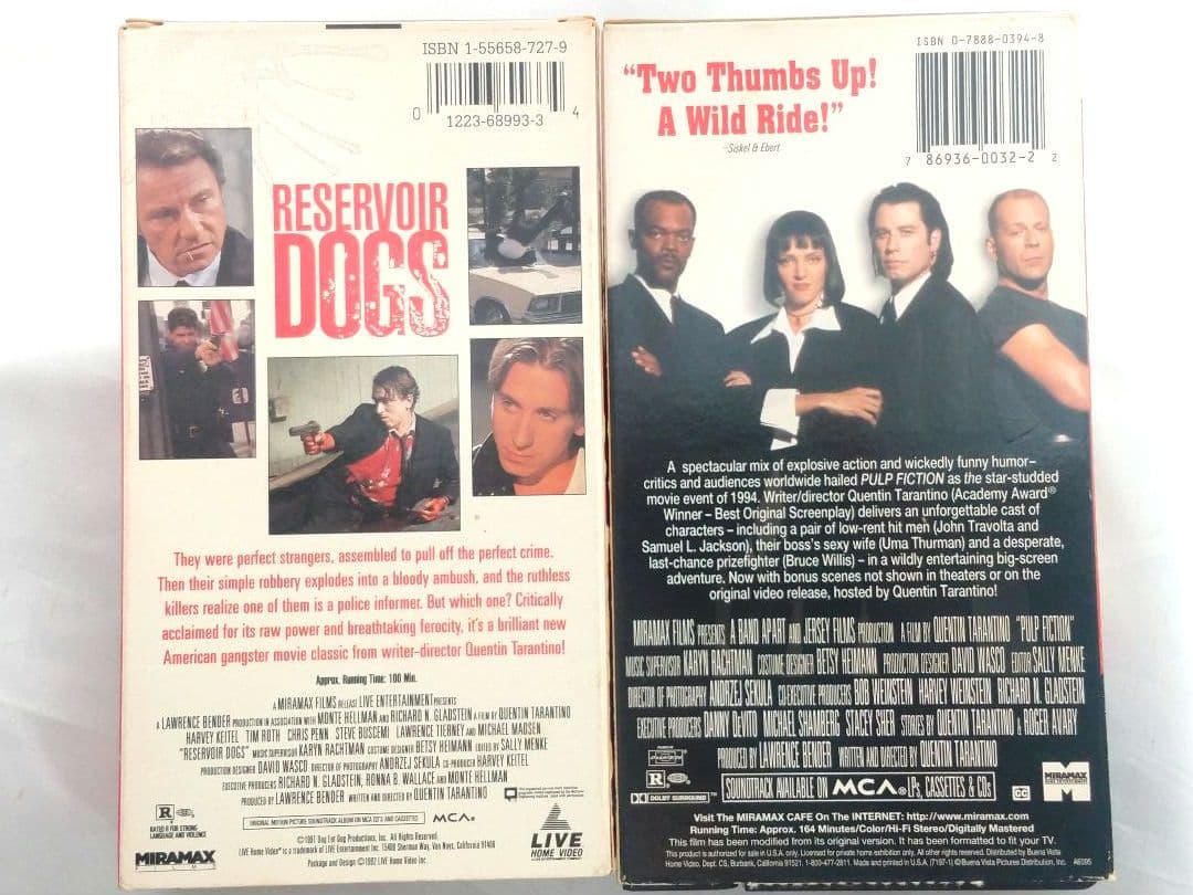 VHS 英語版 レザボアドッグス パルパフィクション VHS 2本セット