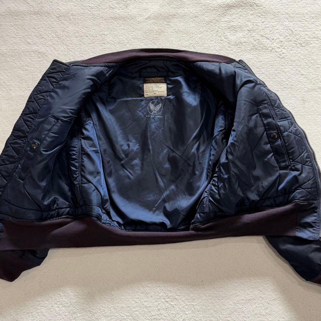 50s復刻　アルファ　B-15C　短丈　USA製　Y2K ネイビー　M