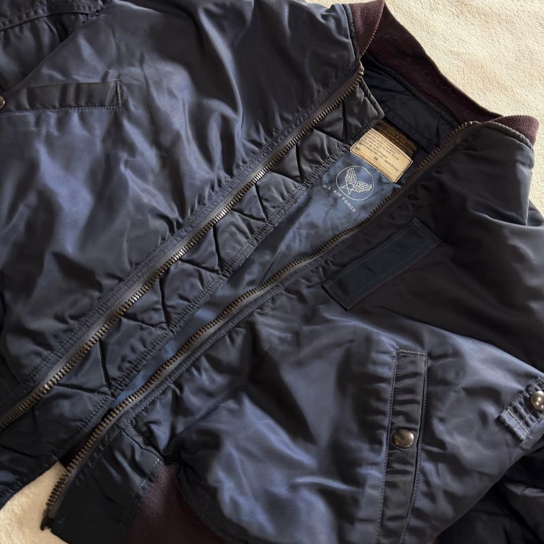 50s復刻　アルファ　B-15C　短丈　USA製　Y2K ネイビー　M