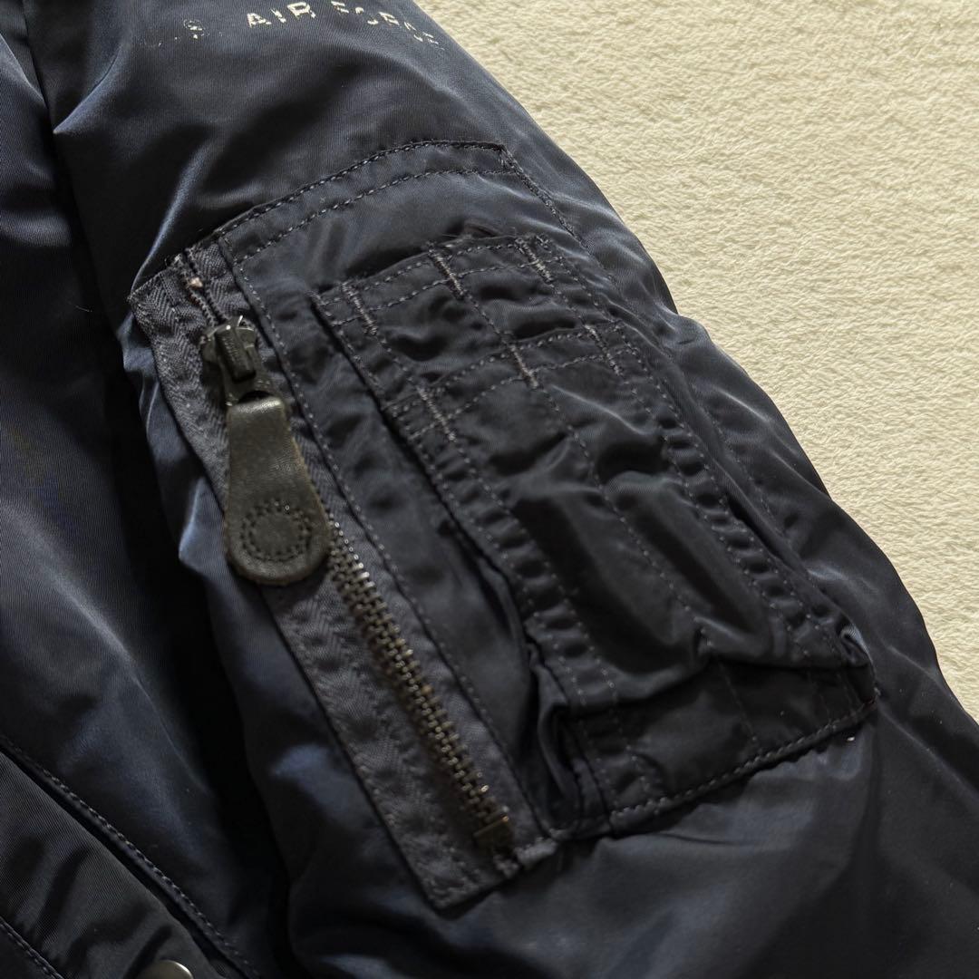 50s復刻　アルファ　B-15C　短丈　USA製　Y2K ネイビー　M