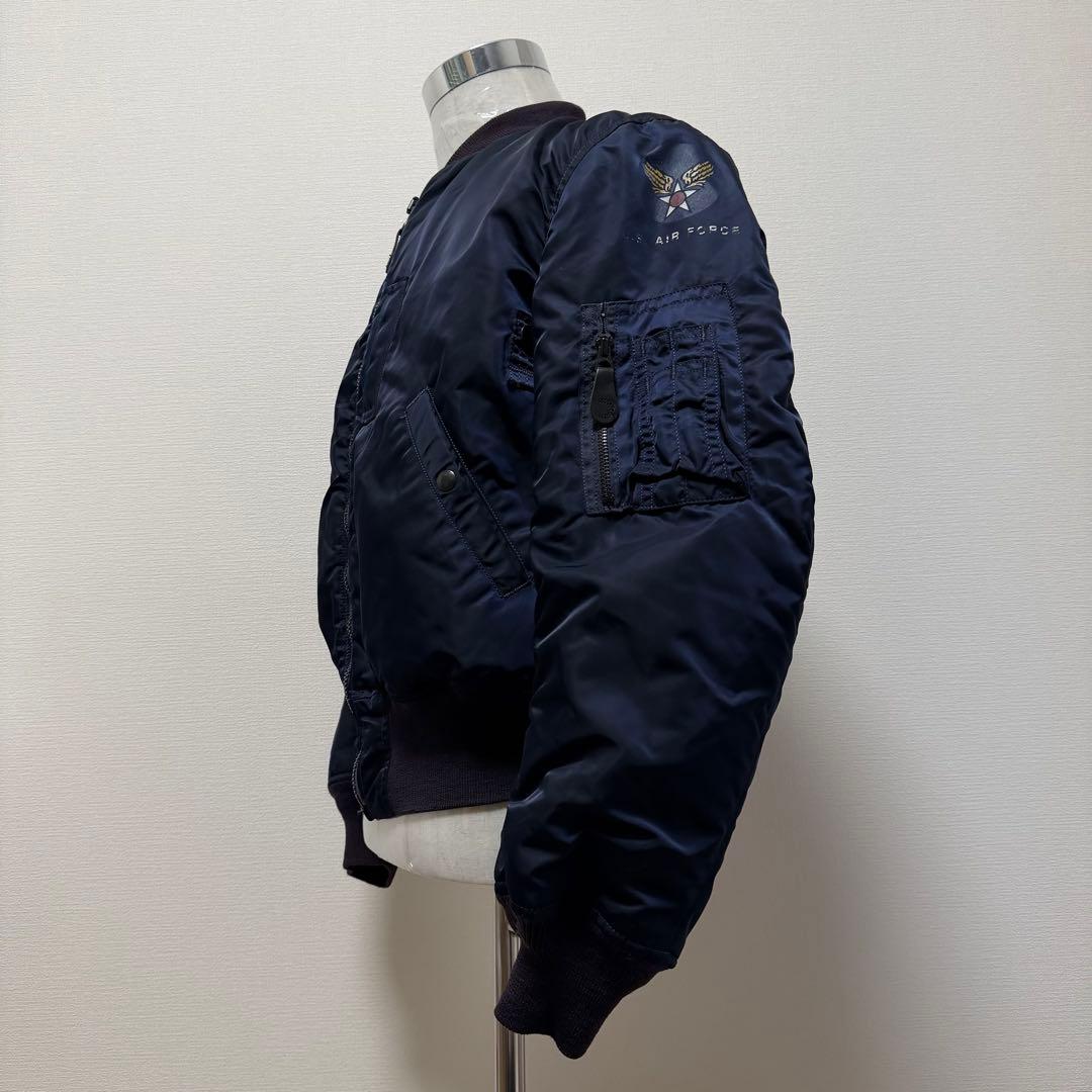 50s復刻　アルファ　B-15C　短丈　USA製　Y2K ネイビー　M