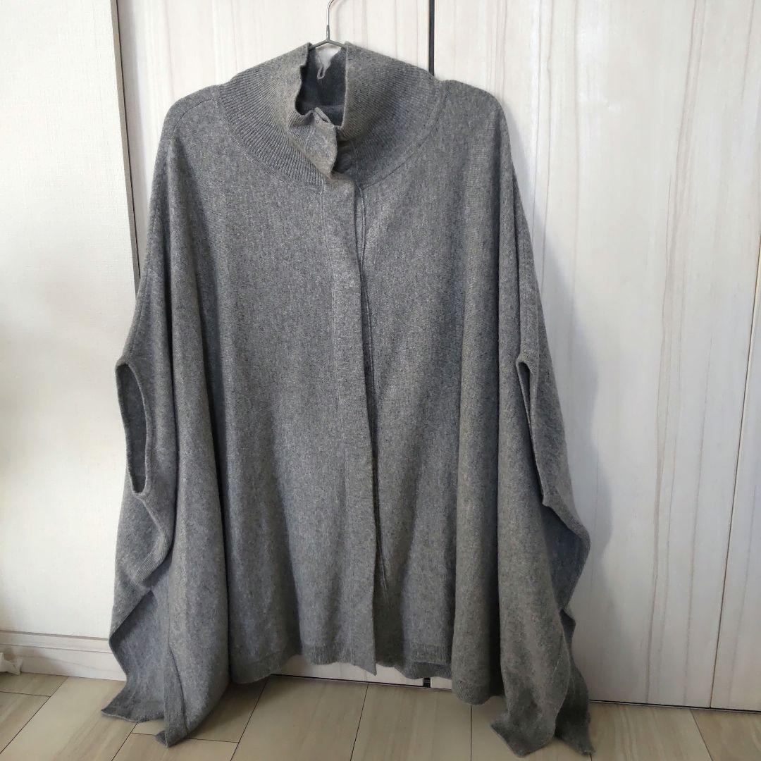 Leilian グレー ポンチョ・ケープ