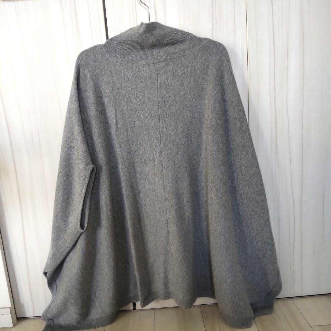 Leilian グレー ポンチョ・ケープ