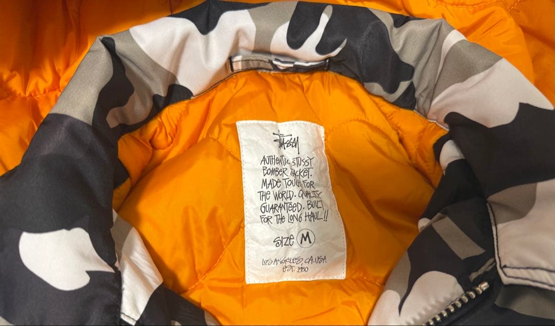 日本未発売品　STUSSY スノーカモ　フライト　ボンバー　ジャケット