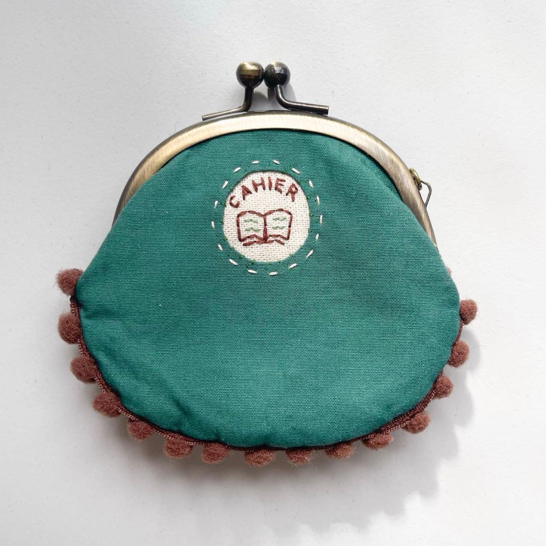 K*I様 石井寛子 刺繍 cahier がま口ポーチ 本人作品 展示購入 一点も