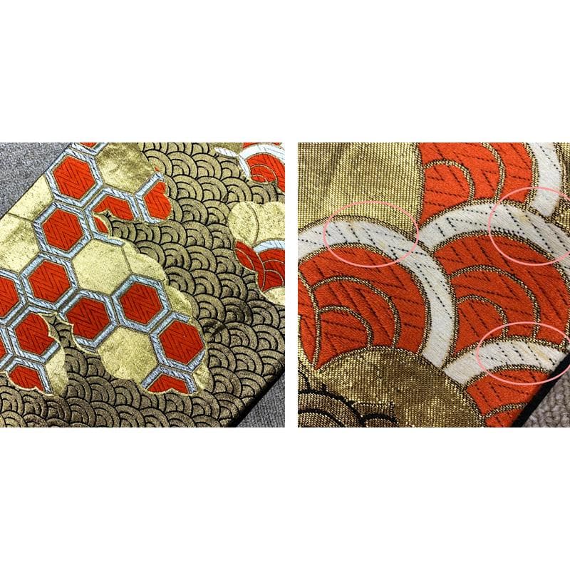 410ag86□七五三 七歳 女児 着物&袋帯&長襦袢 ぼかし染め 黄色□