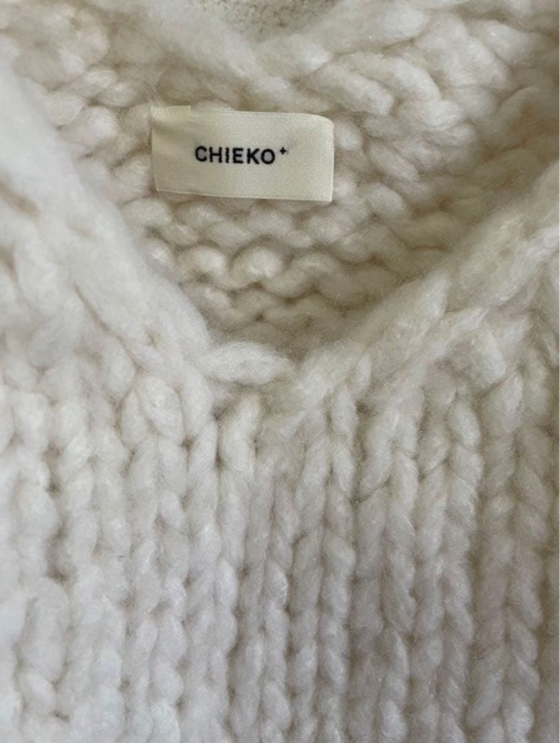 chieko+ luxe knit 03 bustier ニットビスチェホワイト