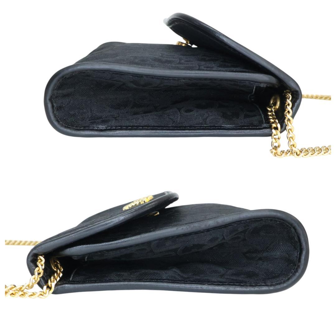 美品 Dior ディオール ショルダーバッグ トロッター ブラック チェーンスト