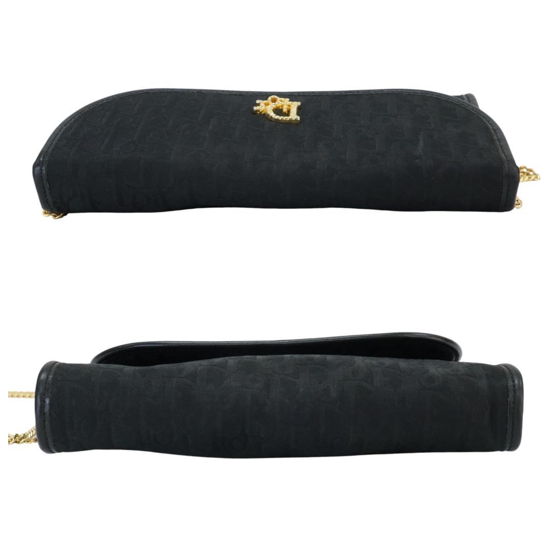 美品 Dior ディオール ショルダーバッグ トロッター ブラック チェーンスト