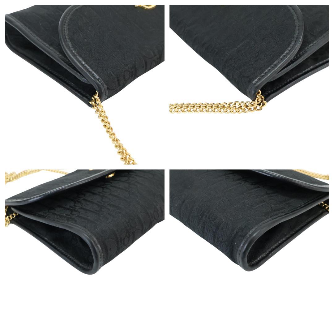 美品 Dior ディオール ショルダーバッグ トロッター ブラック チェーンスト