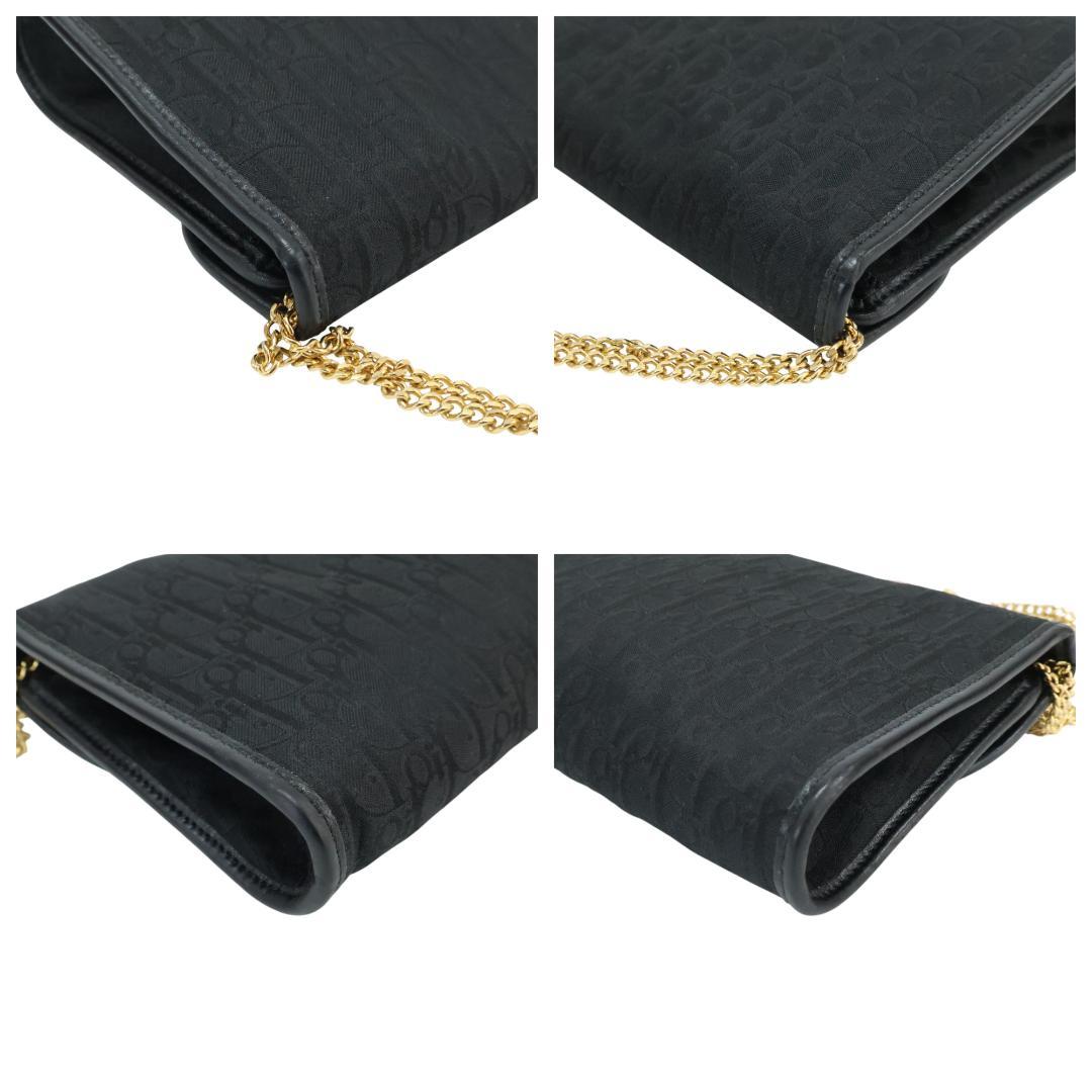 美品 Dior ディオール ショルダーバッグ トロッター ブラック チェーンスト