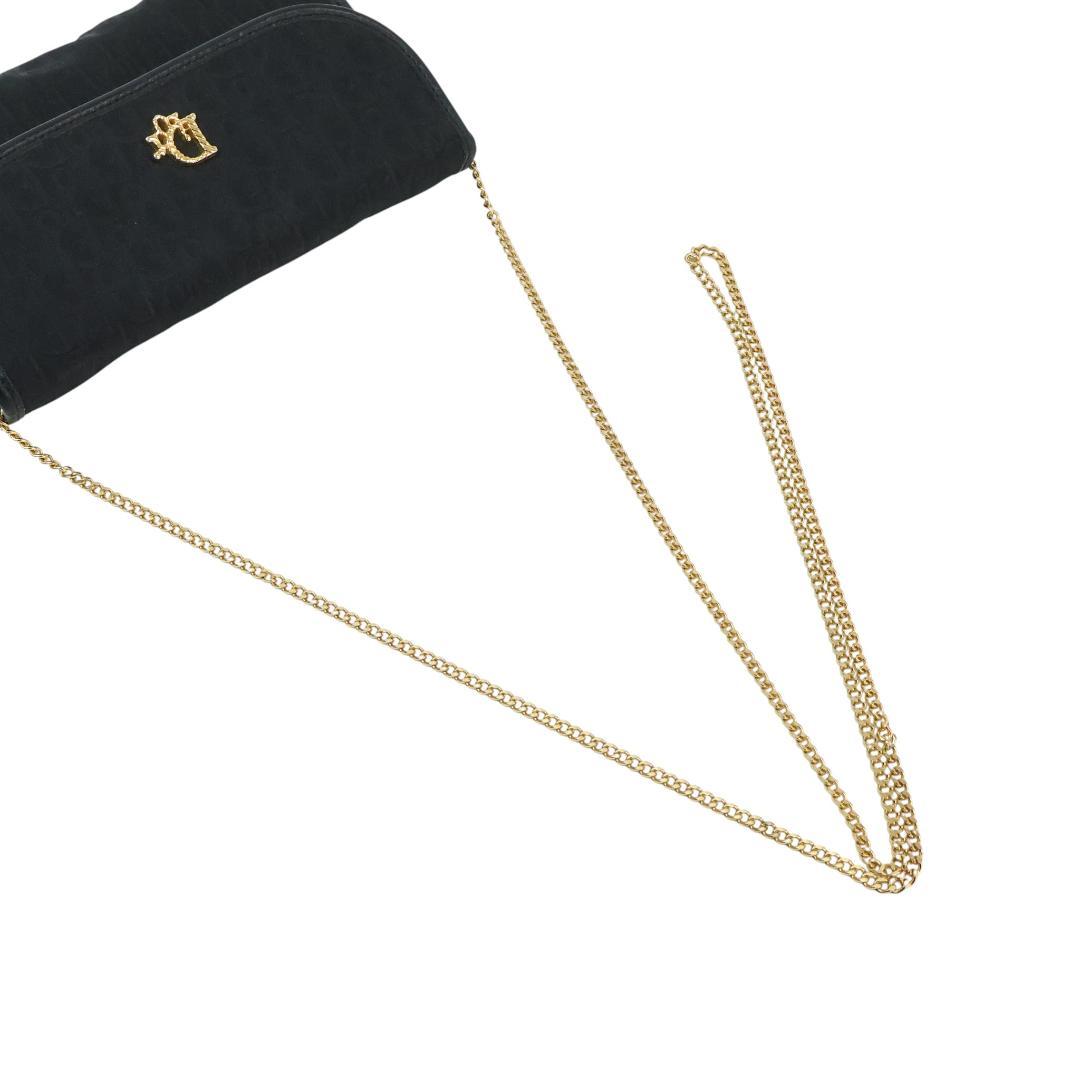 美品 Dior ディオール ショルダーバッグ トロッター ブラック チェーンスト