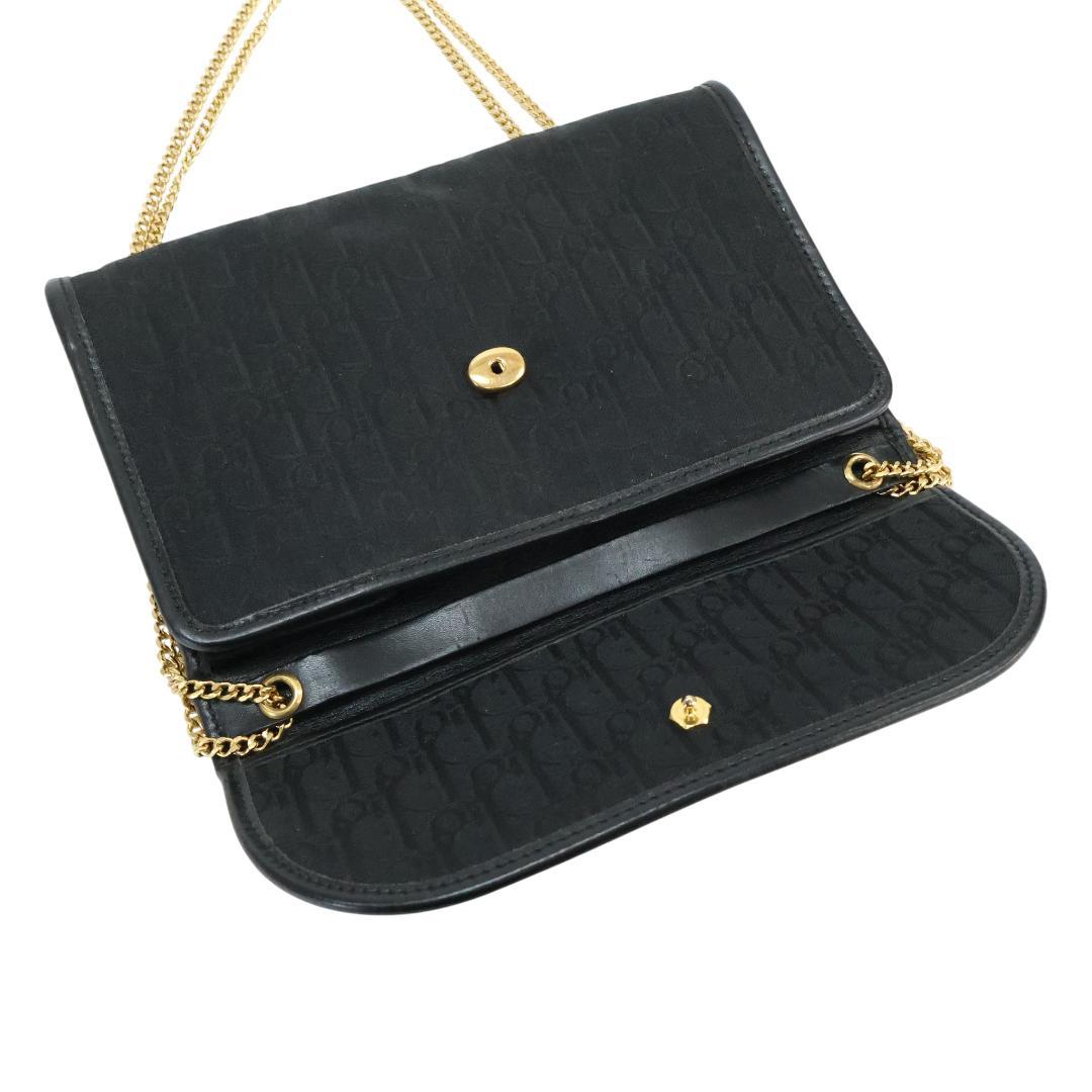 美品 Dior ディオール ショルダーバッグ トロッター ブラック チェーンスト