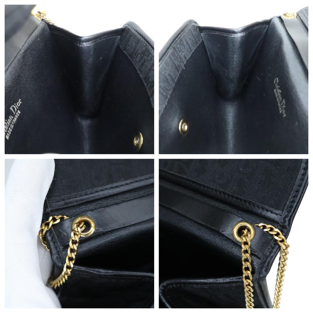 美品 Dior ディオール ショルダーバッグ トロッター ブラック チェーンスト