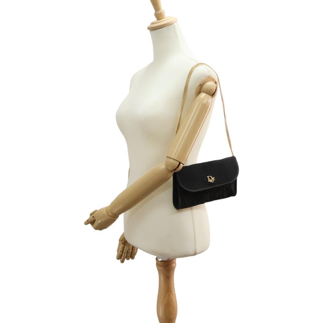 美品 Dior ディオール ショルダーバッグ トロッター ブラック チェーンスト
