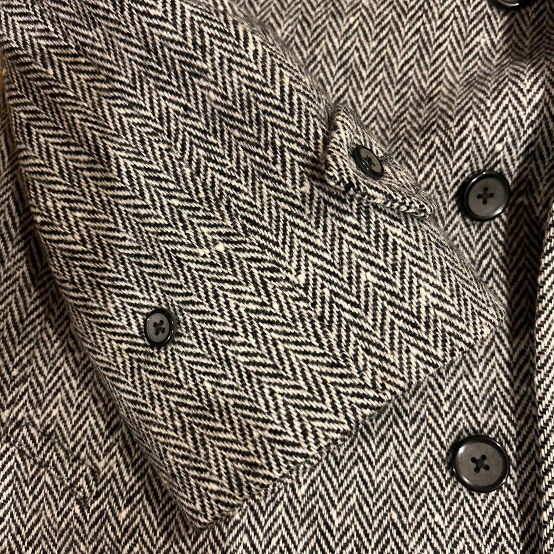 バーバリーヘリンボーン柄ステンカラーコート