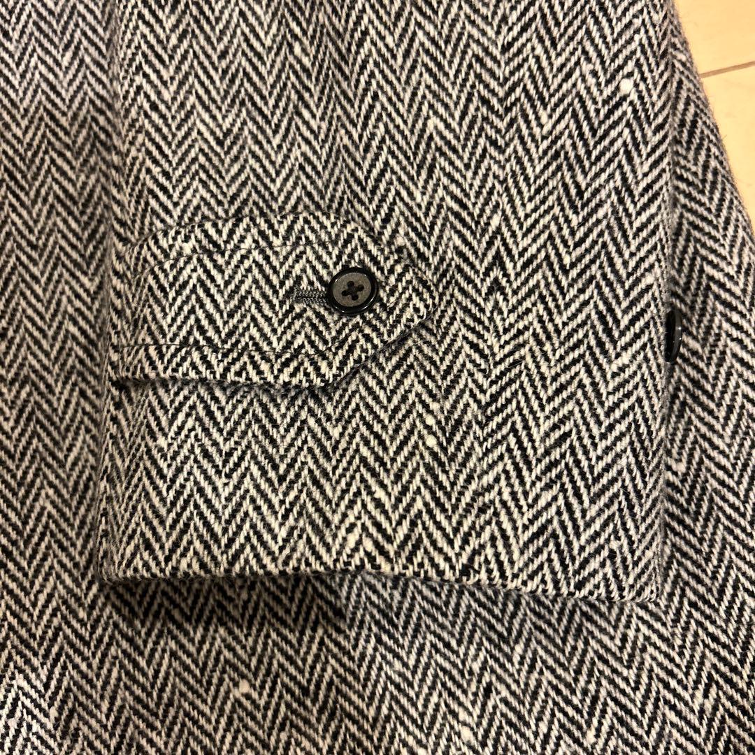 バーバリーヘリンボーン柄ステンカラーコート