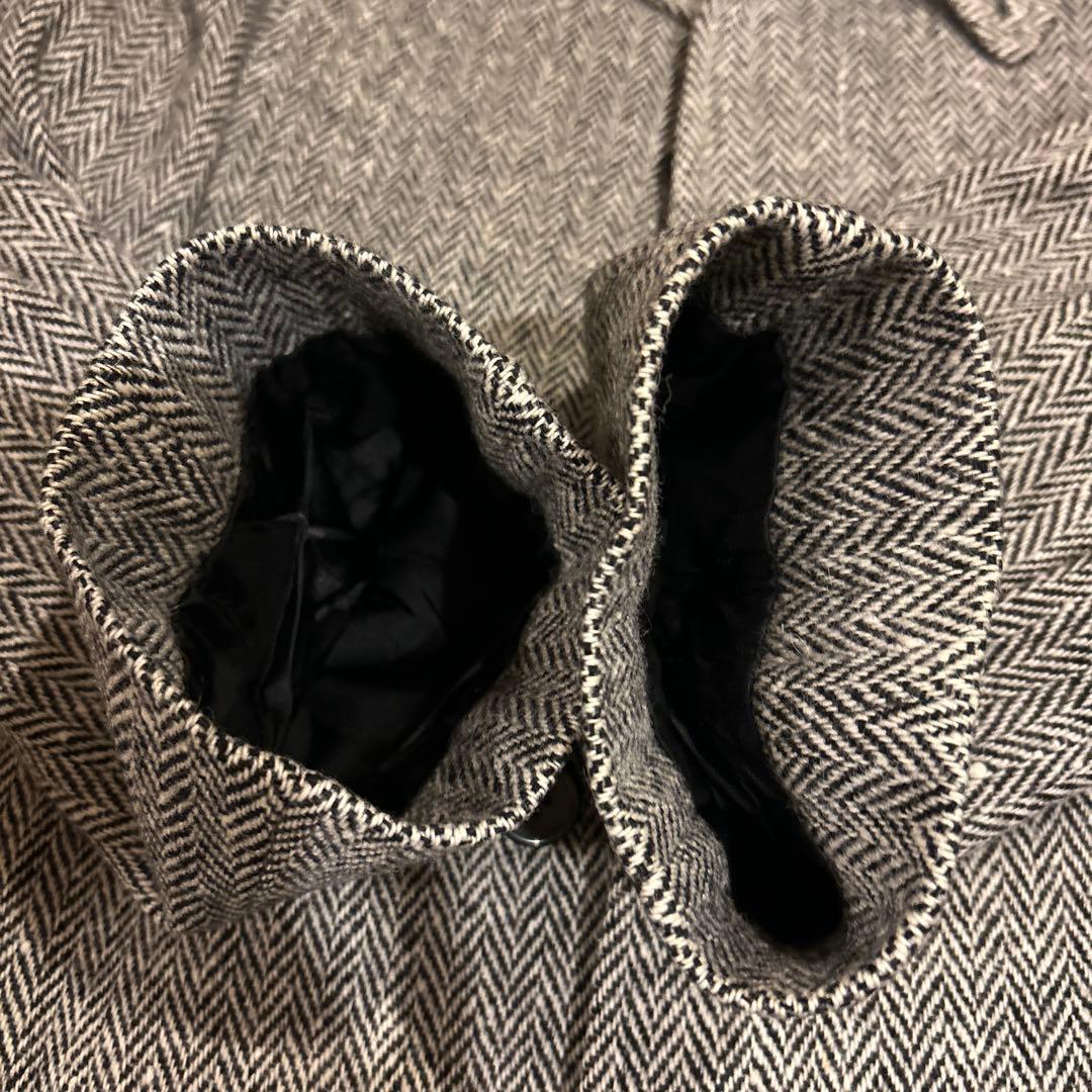 バーバリーヘリンボーン柄ステンカラーコート