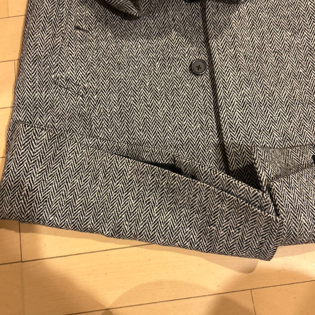 バーバリーヘリンボーン柄ステンカラーコート