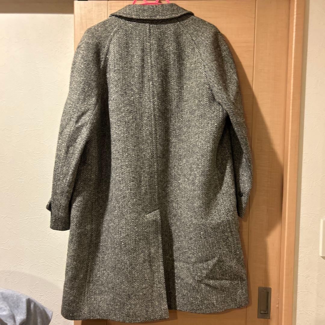 バーバリーヘリンボーン柄ステンカラーコート