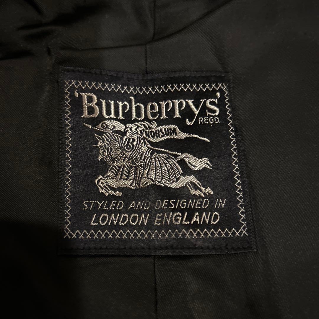 バーバリーヘリンボーン柄ステンカラーコート