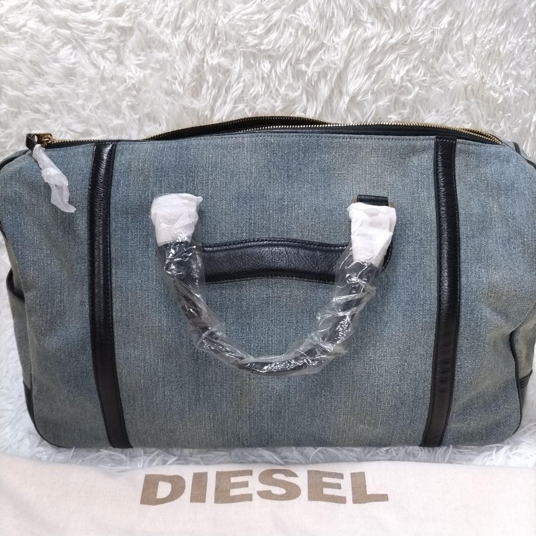 新品タグ付き　ディーゼル　ボストンバッグ　デニム　レザー　大容量　旅行