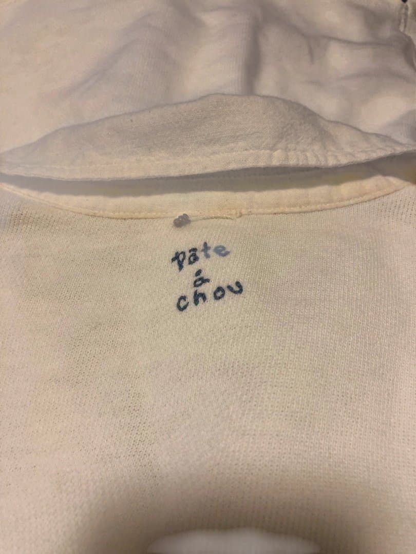 45R pate a chou パトアシュ　裏毛のポロシャツ　白