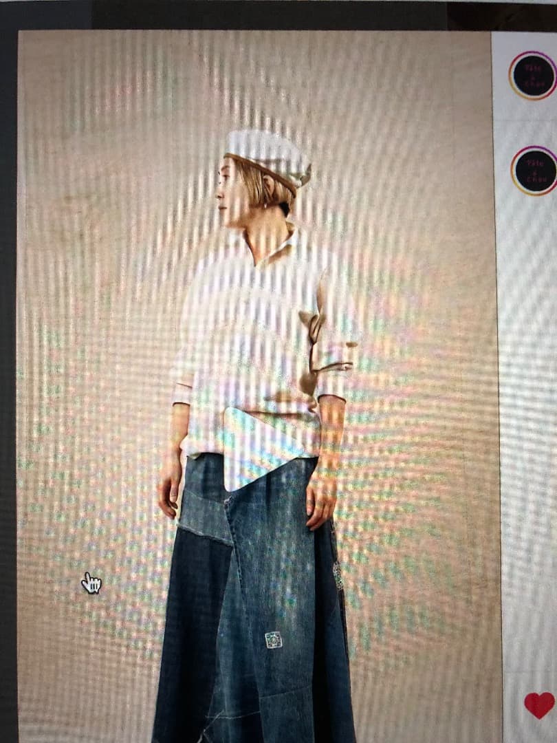 45R pate a chou パトアシュ　裏毛のポロシャツ　白