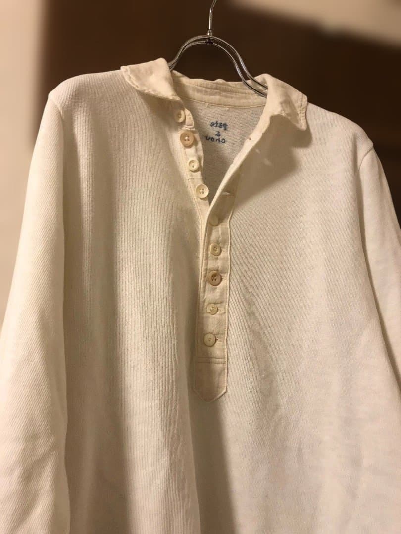 45R pate a chou パトアシュ　裏毛のポロシャツ　白