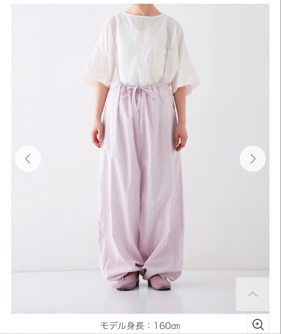 nest Robe 〝 It's ME 〟コットンストライプバルーンサロペット