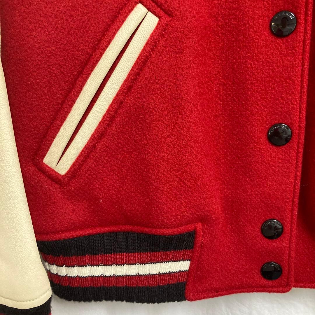 【美品】　coach コーチ　スタジャン　ブルゾン　レザー　ワッペン　ジャケット