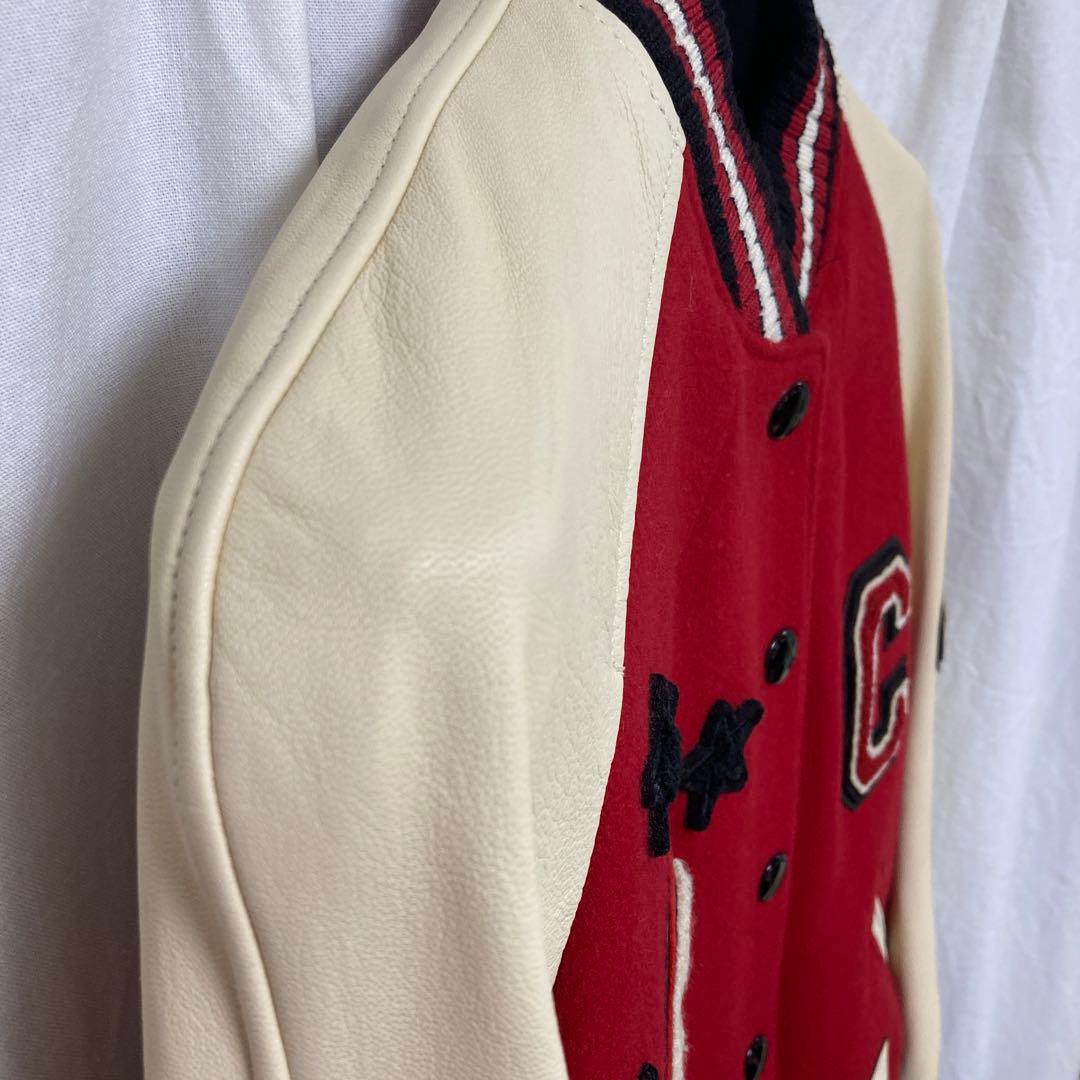 【美品】　coach コーチ　スタジャン　ブルゾン　レザー　ワッペン　ジャケット