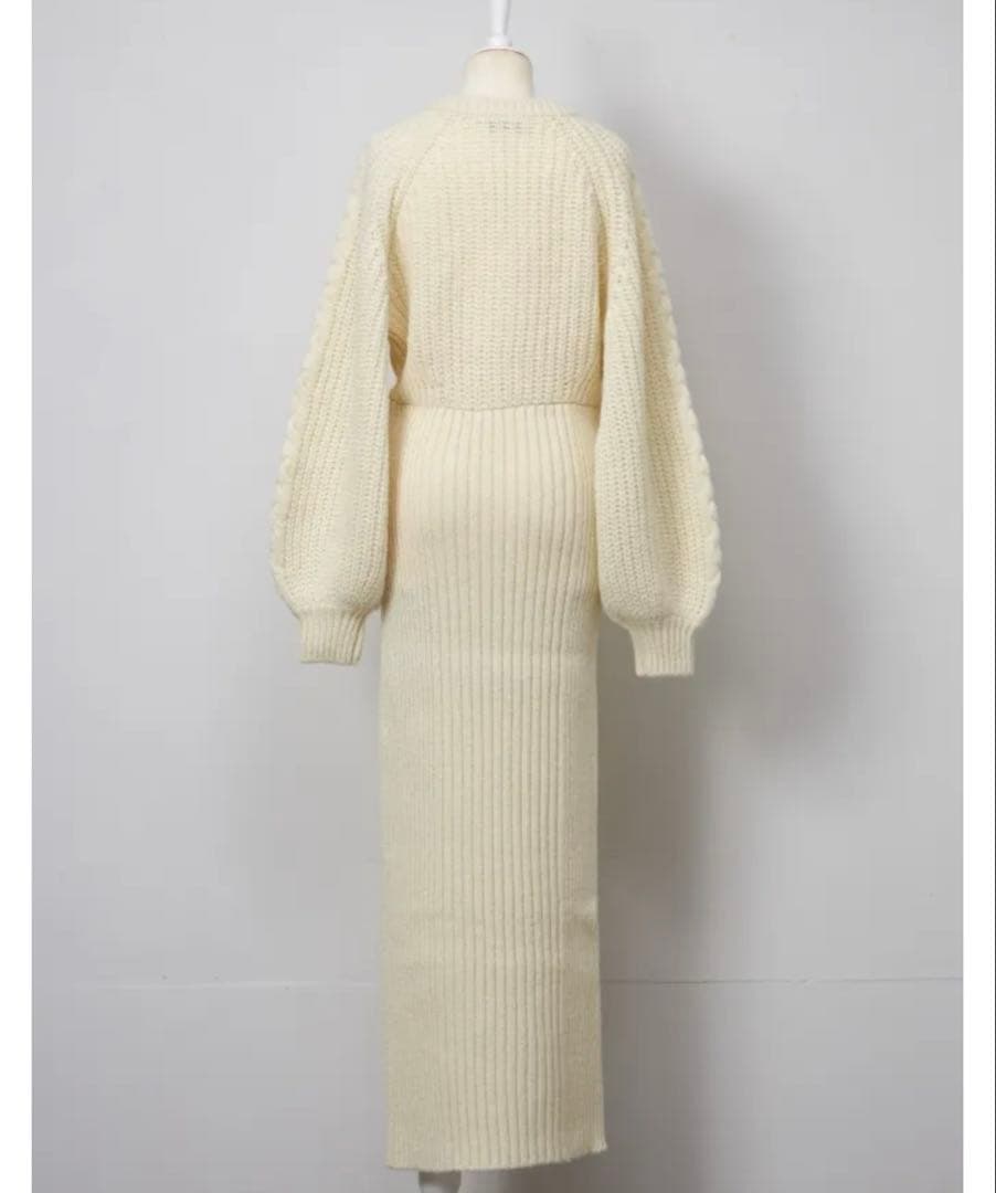 ワンピース Rosarymoon Balloon Sleeve Cable Dress