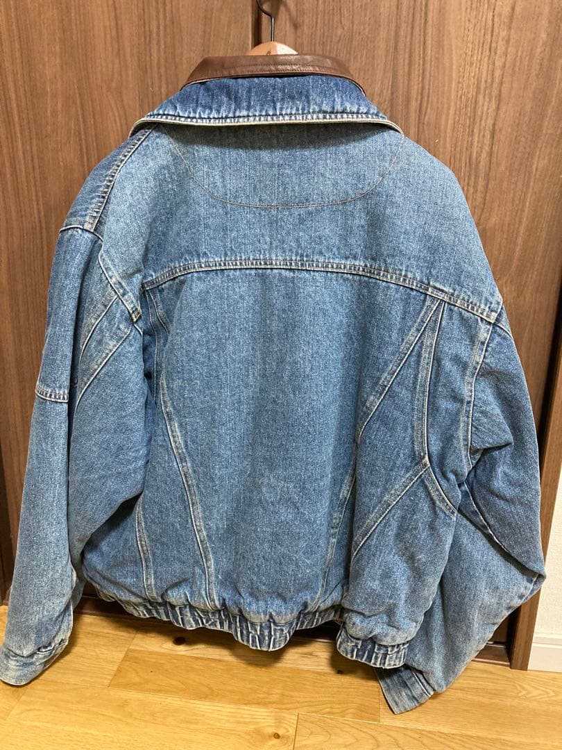 ASH CREEK TRADING デニムジャケット　ブルゾン　レザー　古着