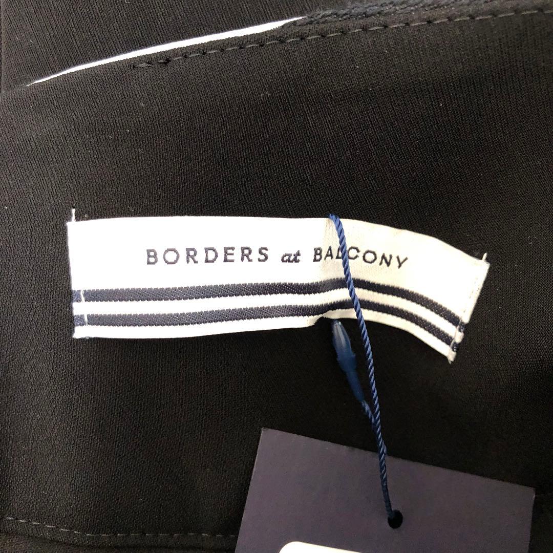 未使用品 BORDERS at BALCONY ハイウエストツイルパンツ 38