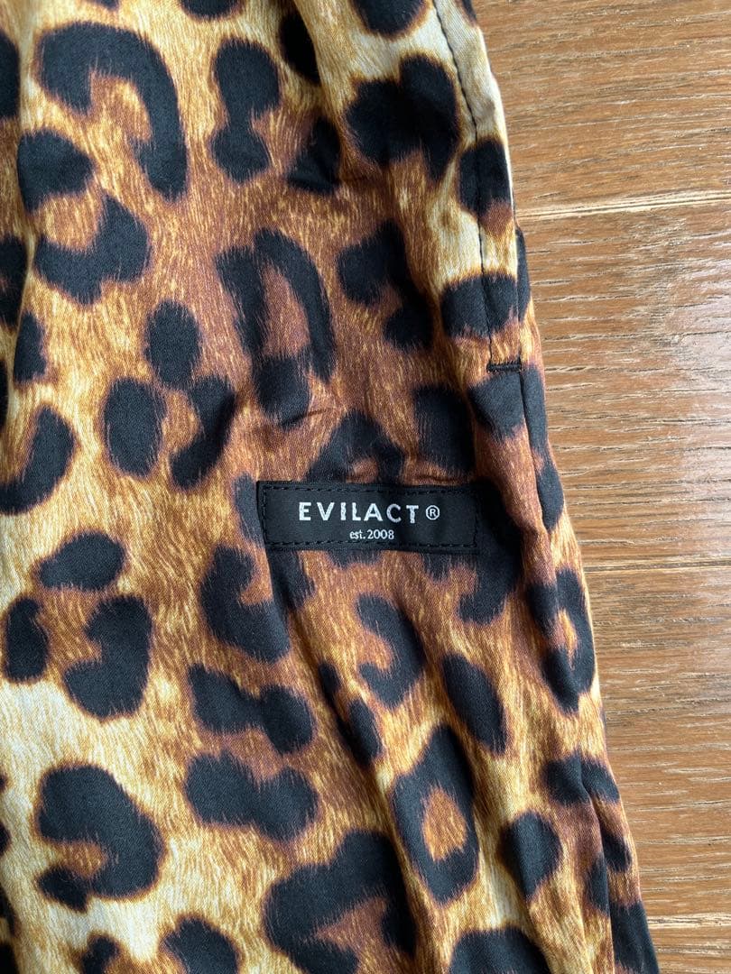 パンツ EVILACT LEOPARD EAZY PANTS brown leopard