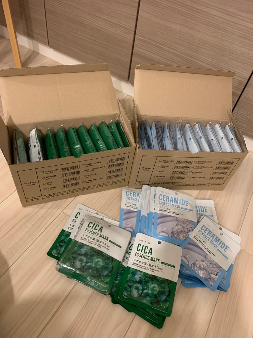 美容液マスク　2種236枚　セラミド、シカ