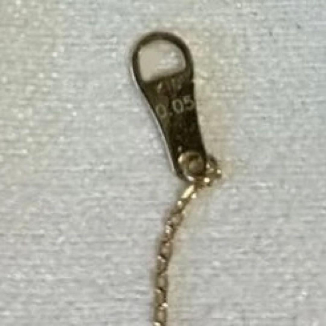 agete ダイヤモンド三日月ネックレス　K10 0.05 YG