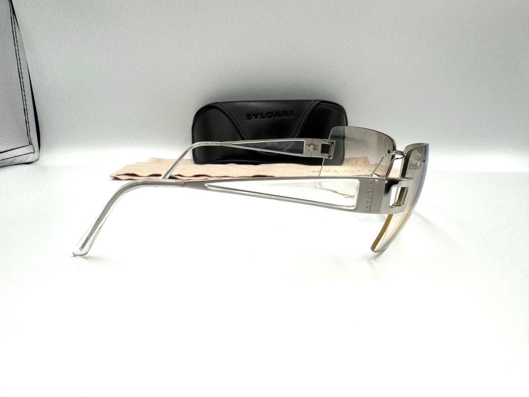 BVLGARI ブルガリ サングラス 624 シルバー 箱 クロシェット付き